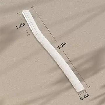 EZ Eyebrow Razor - 6pcs Eco Friendly Face Razors for Women, Biodegradable Dermaplane Razor Face Shaver for Women Face and Body Use, Multipurpose Facial Hair Removal Blades Tool