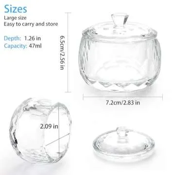 Round Crystal Clear Glass Dappen Dish for Nail Art