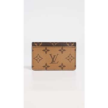 Louis Vuitton Women's Pre-Loved Card Holder, Reverse Monog, Brown, One Size