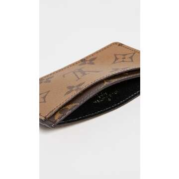 Louis Vuitton Women's Pre-Loved Card Holder, Reverse Monog, Brown, One Size