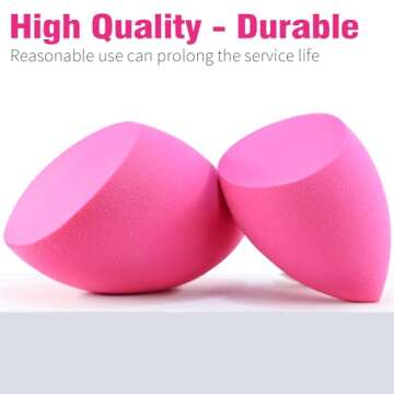 Foonbe 3Pcs Soft Makeup Sponges Set for Liquid Foundation, Cream, and Powder, Latex Free Blender Beauty Sponge, Durable Foundation Puff, Dry & Wet Use Make up Sponges for Face, Beauty Gift Set