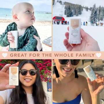 Tinted Sunscreen for Face - SPF 30 Tinted Mineral Sunscreen Face Stick Sun Screen, Tinted Face Sunscreen Stick, Face Sunblock Face Sunscreen for Sensitive Skin, Travel Size Sunscreen, Zinc Sunscreen