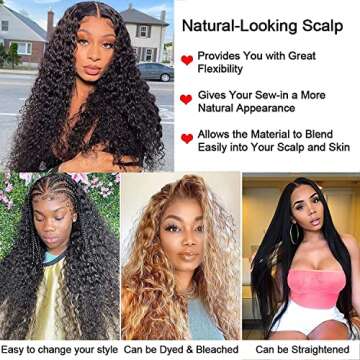 13x4 Lace Front Wigs Human Hair with Baby Hair Pre Plucked Curly Lace Frontal Wig Brazilian Virgin Human Hair Wigs for Black Women 150% Density Natural Color (20 inch)