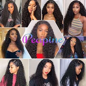 13x4 Lace Front Wigs Human Hair with Baby Hair Pre Plucked Curly Lace Frontal Wig Brazilian Virgin Human Hair Wigs for Black Women 150% Density Natural Color (20 inch)
