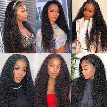 13x4 Lace Front Wigs Human Hair with Baby Hair Pre Plucked Curly Lace Frontal Wig Brazilian Virgin Human Hair Wigs for Black Women 150% Density Natural Color (20 inch)