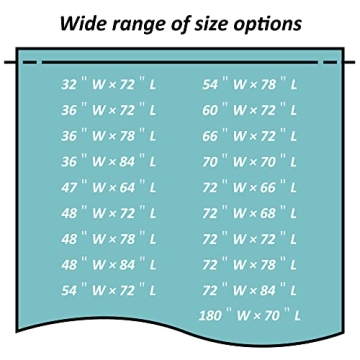 Durable 60x72 Shower Curtain Liner with 6 Magnets