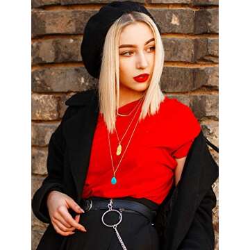 Hicarer 12-Piece Long Pendant Necklaces for Versatile Style