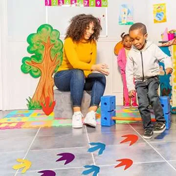 Tegeme Colorful Dinosaur Footprints for Kids Party Decor