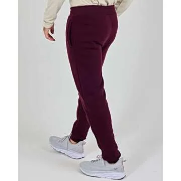 Real Essentials Mens Joggers Sweatpants Fleece Pants Sweat Clothing Pockets Baggy Elastic Cuffed Workout Bottom Athletic Soft Warm Winter Jogging Gym Active Track Work Tapered, Set 2, L, Pack of 3