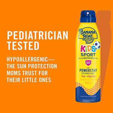 Banana Boat Kids Sport Sunscreen SPF 50, 9.5oz | Family Size, Oxybenzone Free