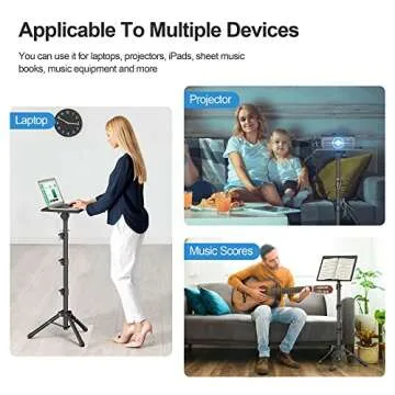 Facilife Projector Stand - Adjustable Height Tripod for Projectors