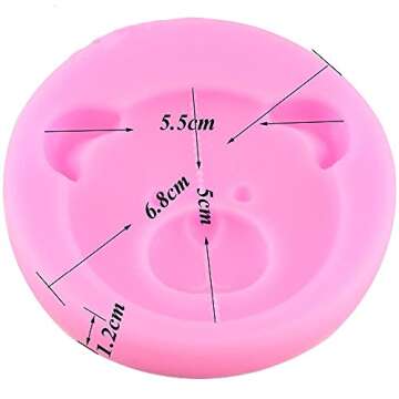 JQS Bear Shape Silicone Mold for Cake Decoration