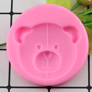 JQS Bear Shape Silicone Mold for Cake Decoration