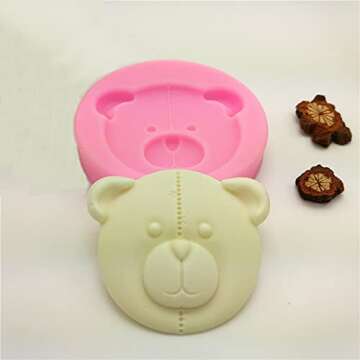 JQS Bear Shape Silicone Mold for Cake Decoration