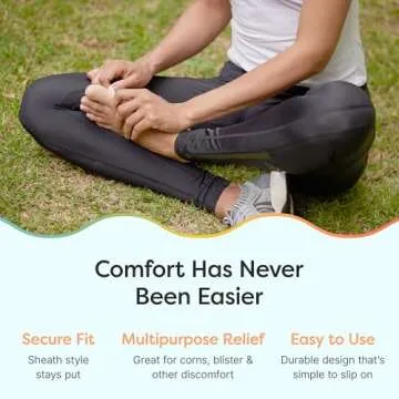 ZenToes 6 Pack Gel Toe Cap and Protector - Cushions and Protects to Provide Relief from Missing or Ingrown Toenails, Corns, Blisters, Hammer Toes (Large, Beige)