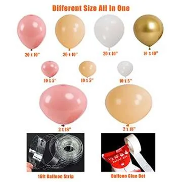 Oopat DIY Balloon Garland Kit for Parties in Dusty Pink