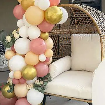 Oopat DIY Balloon Garland Kit for Parties in Dusty Pink
