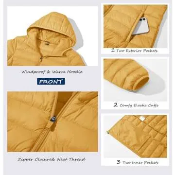 MAGCOMSEN Lightweight Women's Hooded Puffer Jacket