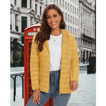 MAGCOMSEN Lightweight Women's Hooded Puffer Jacket
