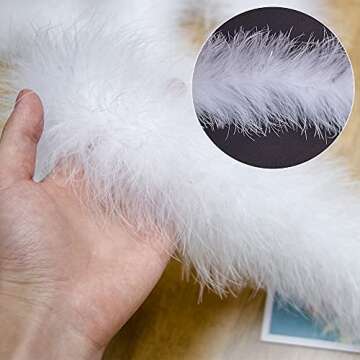 Fluffy Marabou Feather Boa - Perfect for Crafts and Decorations