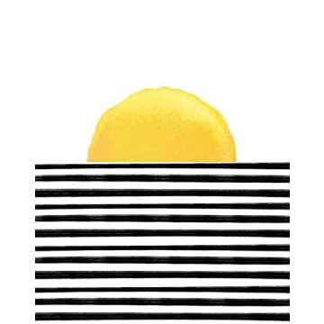 Abstract Yellow, Black & White Wall Art Print - Modern Decor