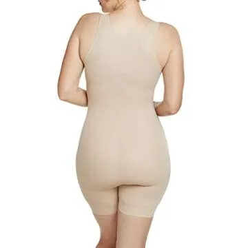 Naomi & Nicole Open-Bust Thigh Slimming Shaping Bodysuit, 7071-Nude-L