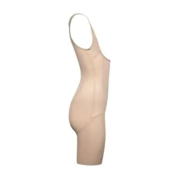 Naomi & Nicole Open-Bust Thigh Slimming Shaping Bodysuit, 7071-Nude-L