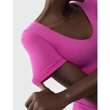 PUMIEY Bodysuit for Women Shorts Sleeve Body Suits Women Clothing V Neck T shirts Sexy Tops Blush Large