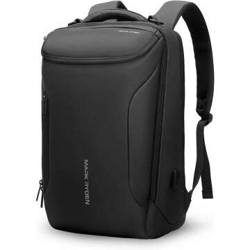 MARK RYDEN Waterproof Business Backpack for Men - USB Charging, Fits 17.3" Laptop