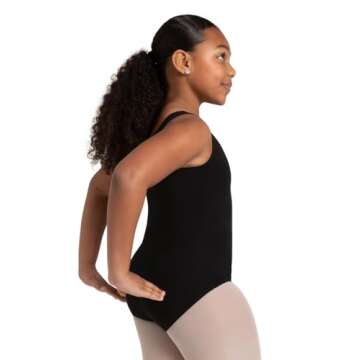 Capezio Girls High-neck Tank Athletic Leotard - Black