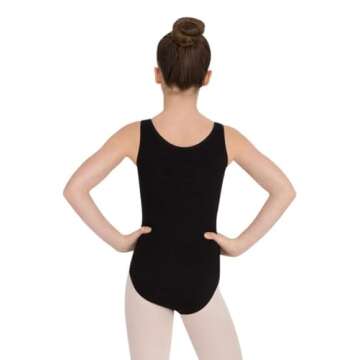 Capezio Girls High-neck Tank Athletic Leotard - Black