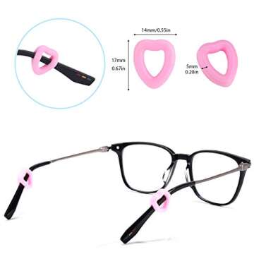 SMARTTOP Eyeglass Ear Grips glasses retainer anti-slip ear holder silicone soft glasses ear hooks for Spectacle Sunglass Reading glasses temple tips sleeve (12pairs)