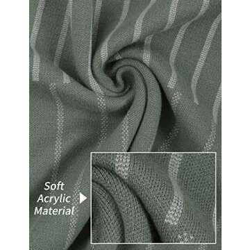 Gihuo Women's Striped Knit Pullover Sweater & Shorts Set