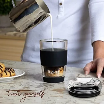 Tupkee 8oz Double Wall Glass Travel Mug - Eco-Friendly Design