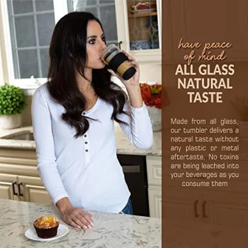 Tupkee 8oz Double Wall Glass Travel Mug - Eco-Friendly Design