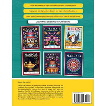 Butterfly Colour by Number Book for Kids Ages 4-8