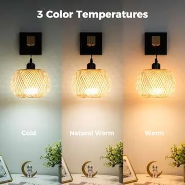 Glitnous Boho Charging Wall Sconces Set for Home Decor