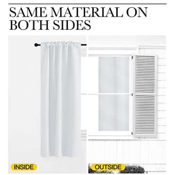 NICETOWN Living Room Curtain Panels - (Cloud Grey Color) W52 x L108, 2 PCs, Back Tab/Rod Pocket Room Darkening Window Treatment Draperies