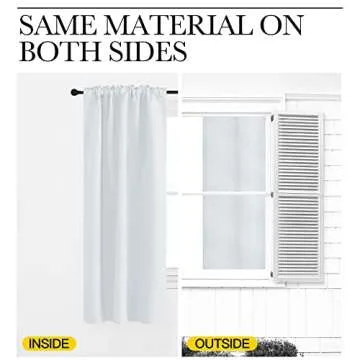 NICETOWN Living Room Curtain Panels - (Cloud Grey Color) W52 x L108, 2 PCs, Back Tab/Rod Pocket Room Darkening Window Treatment Draperies