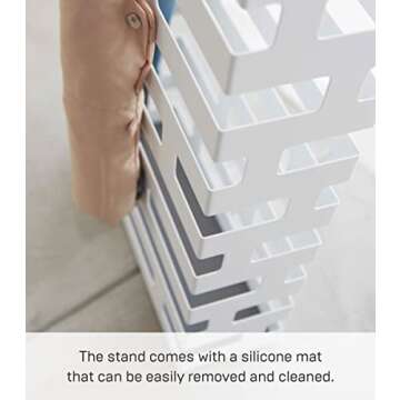 Yamazaki Home Umbrella Stand - Storage for Umbrellas & Walking Canes Steel One Size hite