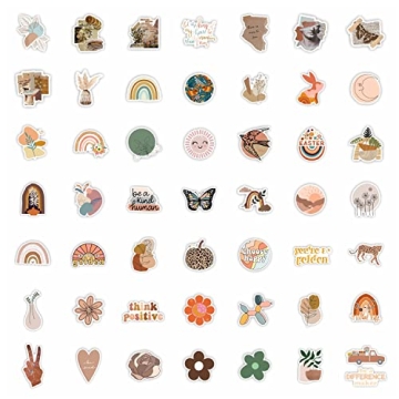 100pcs Vintage Waterproof Vinyl Boho Stickers for Personalization