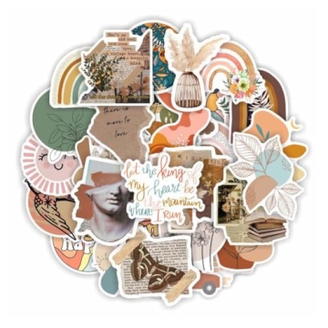100pcs Vintage Waterproof Vinyl Boho Stickers for Personalization