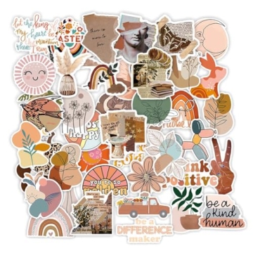 100pcs Vintage Waterproof Vinyl Boho Stickers for Personalization