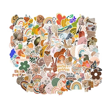 100pcs Vintage Waterproof Vinyl Boho Stickers for Personalization