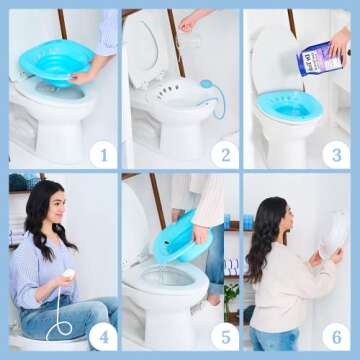 Sitz Bath for Postpartum Care, Postpartum Essentials, Post partum Recovery, Sitz Bath for Hemorrhoids, hemorrhoid Shrinking Treatment, Medicated Cooling Pads, Hygienic Pads Vitamin B6, Zinc