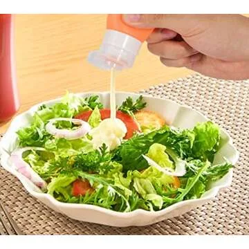 Webake 2oz Leak Proof Silicone Sauce Bottles Set 5 Pack