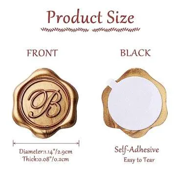 100 Pack Initial M Wax Seal Stickers for All Occasions