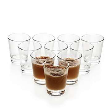 BCnmviku 1.5 oz Shot Glasses Sets with Heavy Base, Clear Shot Glass (2 Pack)