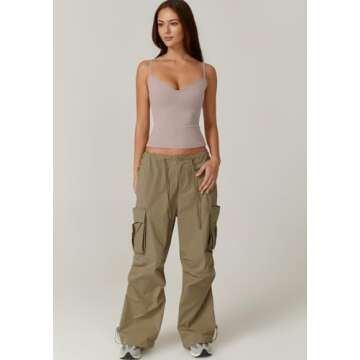 QINSEN Womens Sweetheart Neck Tee Shirt Thin Strappy Cropped Top Bodycon Tank Pink S