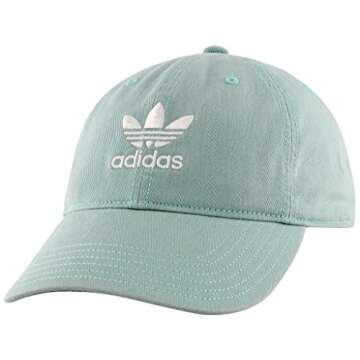 adidas Originals Women's Relaxed Fit Adjustable Strapback Cap, Ash Green/White, One Size